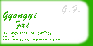 gyongyi fai business card